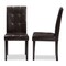 Baxton Studio Avery Modern Dark Brown Faux Leather Upholstered Dining Chair, PK2 142-8030 - alternate 3